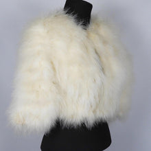 Load image into Gallery viewer, 1950s White Marabou Feather Jacket - Vintage Wedding
