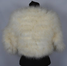 Load image into Gallery viewer, 1950s White Marabou Feather Jacket - Vintage Wedding
