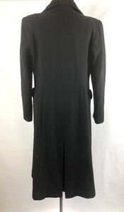 1940s 11011 Volup Black Wool Coat - B44 46