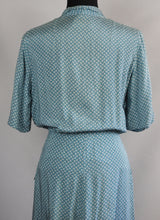 Load image into Gallery viewer, 1940s Silk Dress With Peplum - B38/40
