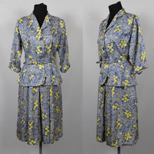 Load image into Gallery viewer, 1940s Artificial Silk Dress Which Looks Like A Suit - B38/40
