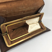 Load image into Gallery viewer, 1930s 1940s Brown Leather Clutch Bag - Ostrich Skin
