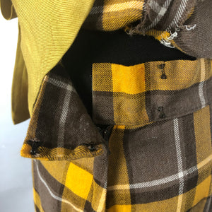 1940s Mustard and Check Colour Block Suit