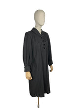 Load image into Gallery viewer, Original 1940&#39;s Charcoal Grey Lightweight Wool Coat by Harella - Bust 34 36 *
