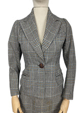 Load image into Gallery viewer, Wounded But Wearable Original 1930&#39;s Blue, Brown and Cream Check Suit - Bust 32 33
