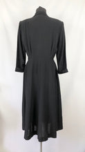 Load image into Gallery viewer, 1940s Black Dress with Applique Detail - Bust 40 42
