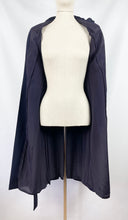 Load image into Gallery viewer, Original Late 1930s Midnight Blue Evening Coat with Embroidered Detail and Double Button Collar - Bust 34 35
