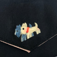 Load image into Gallery viewer, 1940s Black and Pink Coin Purse with Scottie Dogs - Small Bag

