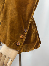 Load image into Gallery viewer, Original 1930s 1940s Tailor Made Brown Velvet Riding Jacket - Bust 34 35 36
