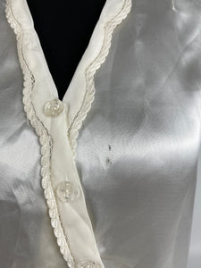 Original 1930's Satin and Net Dickie Blouse - Bust 32 33 34