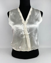 Load image into Gallery viewer, Original 1930&#39;s Satin and Net Dickie Blouse - Bust 32 33 34
