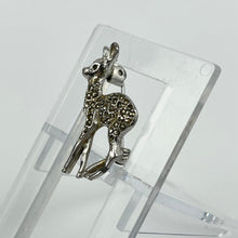 Load image into Gallery viewer, Vintage White Metal and Marcasite Deer Brooch - Adorable Piece
