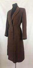 Load image into Gallery viewer, 1940s Chocolate Brown Fit and Flair Grosgrain Princess Coat - Bust 36 38
