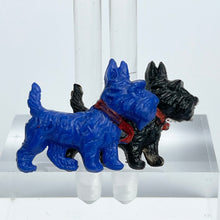 Load image into Gallery viewer, Original 1940&#39;s Blue and Black Double Scottie Dog Brooch
