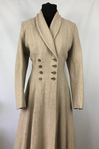 Original 1940s Double Breasted Fit and Flair Princess Coat - Bust 36 38