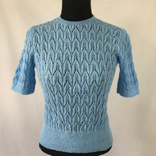 Load image into Gallery viewer, Reproduction 1940s Lace Jumper in Pale Blue - B36 38
