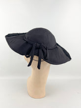 Load image into Gallery viewer, Fabulous 1950s New Look Black Hat with Net by Delmore
