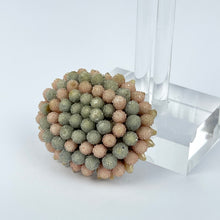 Load image into Gallery viewer, Original 1930&#39;s 1940&#39;s Pastel Pink and Blue Brooch With Faux Pearl Tips
