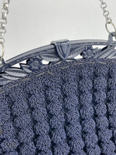 Load image into Gallery viewer, Original 1940s American Made Crochet Bag in Navy
