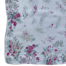 Load image into Gallery viewer, Original 1940&#39;s or 1950&#39;s Floral Silk Crepe Hankie in Soft Pink and White - Great Gift Idea
