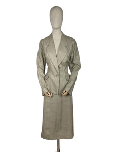 Original Volup 1930's Heavy Weight Linen Suit - Deadstock - Bust 42 44