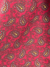 Load image into Gallery viewer, Vintage Red Artificial Silk Scarf with Grey and Yellow Paisley Print by Tootal
