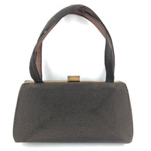 Load image into Gallery viewer, 1940s 1950s Chocolate Brown Corde Style Handbag
