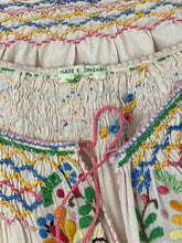 Load image into Gallery viewer, Original 1930’s Hungarian Embroidered Blouse in Pale Pink Crepe - Petite
