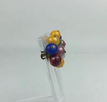 Load image into Gallery viewer, Vintage 1950s Harlequin Glass Clip on Earrings
