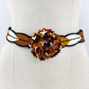 1940's Style Colourful Felt Belt in Autumnal Shades Made From a 1941 Pattern Using Pure Wool Felt - Waist 27 28