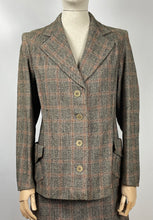 Load image into Gallery viewer, Original 1930s Black, Cream and Red Check Walking Suit - Bust 34 35
