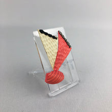 Load image into Gallery viewer, 1930s 1940s Cream and Coral Early Plastic Brooch
