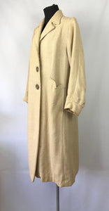 RESERVED FOR SOPHIE DO NOT BUY 1930s Cream Herringbone Coat with Smart Detailing - Bust 38 40 42