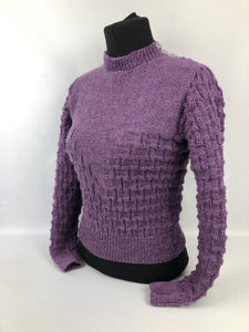 Reproduction 1930s Long Sleeved Jumper - B34 36 38