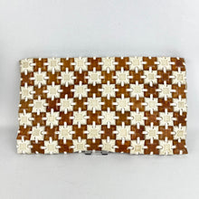 Load image into Gallery viewer, Original 1940&#39;s Two-Tone Clutch Bag in Brown and Cream - Plastiflex Style Tiles - Wounded
