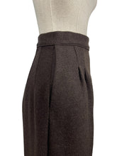 Load image into Gallery viewer, 1940&#39;s Reproduction Trousers in Dark Brown Thick Wool - Perfect for Winter - Waist 25 25.5
