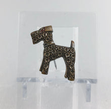 Load image into Gallery viewer, 1940s Punched Steel Terrier Dog Brooch
