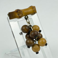 Load image into Gallery viewer, Original 1940&#39;s Wooden Dangling Cluster of Beads Brooch - Perfect for Autumn
