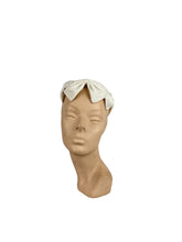 Load image into Gallery viewer, Original 1950&#39;s White Bow Hat - Fabulous Little Summer Hat
