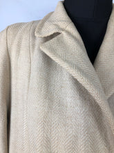 Load image into Gallery viewer, RESERVED FOR SOPHIE DO NOT BUY 1930s Cream Herringbone Coat with Smart Detailing - Bust 38 40 42
