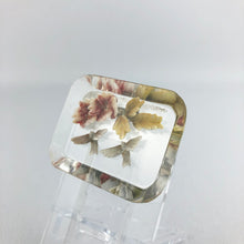 Load image into Gallery viewer, Original 1940s Reverse Carved Lucite Brooch with Flowers and Bluebirds
