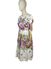 Load image into Gallery viewer, Original 1950&#39;s St Michael Floral Belted Summer Dress - Bust 40
