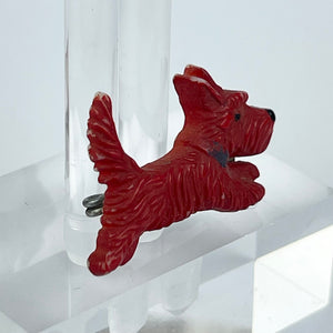 Original 1940's Teeny Weeny Red Scottie Dog Brooch