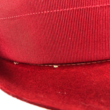 Load image into Gallery viewer, 1930s 1940s Red Felt Fedora with Red Grosgrain Trim
