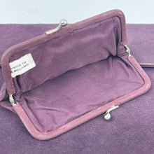 Load image into Gallery viewer, Original 1930&#39;s 1940&#39;s Purple Suede Clutch Bag with Matching Coin Purse *
