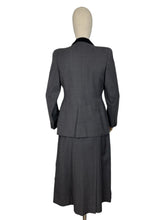 Load image into Gallery viewer, Original 1940&#39;s Charcoal Grey Single Breasted Wool Suit by CF Hoggett &amp; Son - Bust 36
