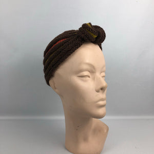 Reproduction 1940s Jumper and Matching Turban Set - B38 40 42