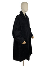 Load image into Gallery viewer, Original 1930&#39;s True Volup Inky Black Faux Fur Teddy Bear Coat by Corby - Bust 48*
