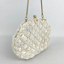 Load image into Gallery viewer, Vintage Iridescent Pastel Sequin Evening Bag with Glass Seed Beads - Made in Hong Kong
