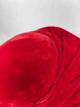 Load image into Gallery viewer, Original 1950&#39;s Bright Red Velvet Platter Hat by Jacoll *
